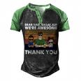 Dear Dad Great Job Were Awesome Thank You Men's Henley Raglan T-Shirt Black Green