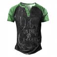 Dibs On The Baseball Coach Baseball Coach Men's Henley Raglan T-Shirt Black Green