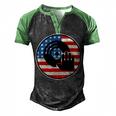 Dj Player Dad Disc Jockey Us Flag 4Th Of July Mens Gift Men's Henley Shirt Raglan Sleeve 3D Print T-shirt Black Green