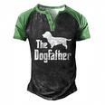 The Dogfather Dog Glen Of Imaal Terrier Men's Henley Raglan T-Shirt Black Green