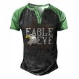Eagle Eye Us Pride 4Th Of July Eagle Men's Henley Raglan T-Shirt Black Green