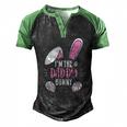 Easter Im Daddy Bunny For Dads Family Group Men's Henley Raglan T-Shirt Black Green