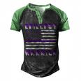 Epilepsy Warrior Usa Flag United States Flag Epilepsy Epilepsy Awareness Men's Henley Shirt Raglan Sleeve 3D Print T-shirt Black Green