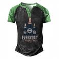 Everyday Is Daddys Day Fathers Day For Dad Men's Henley Raglan T-Shirt Black Green
