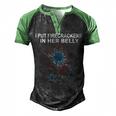 Expecting Dad 4Th Of July Twin Pregnancy Reveal Announcement Men's Henley Shirt Raglan Sleeve 3D Print T-shirt Black Green