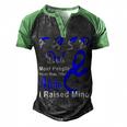 Fasd Dad Most People Never Meet Their Hero I Raised Mine Blue And Grey Ribbon Fetal Alcohol Spectrum Disorder Fetal Alcohol Spectrum Disorder Awareness Men's Henley Shirt Raglan Sleeve 3D Print T-shirt Black Green