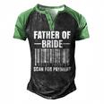 Mens Father Of The Bride Scan For Payment Wedding Dad Men's Henley Raglan T-Shirt Black Green