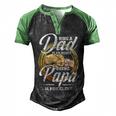 Father Grandpa Being A Dad Os An Honor Being A Papa Is Priceless25 Family Dad Men's Henley Shirt Raglan Sleeve 3D Print T-shirt Black Green
