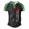 Father Grandpa Day Firefighter Dad America Flag For Hero 375 Family Dad Men's Henley Shirt Raglan Sleeve 3D Print T-shirt Black Green