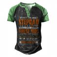Father Grandpa I Am The Best Step Dad Ever Cause I Still Wanted These Kids Fathers Day 53 Family Dad Men's Henley Shirt Raglan Sleeve 3D Print T-shirt Black Green