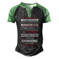 Father Grandpa I Dont Have A Stepdaughter I Have A Freaking Awesome Daughter 164 Family Dad Men's Henley Shirt Raglan Sleeve 3D Print T-shirt Black Green