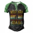 Father Grandpa Im Not The Step Dad Im Just The Dad That Stepped Up 110 Family Dad Men's Henley Shirt Raglan Sleeve 3D Print T-shirt Black Green