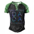 Fathers Day For New Dad Men's Henley Shirt Raglan Sleeve 3D Print T-shirt Black Green