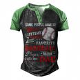 Favorite Baseball Player Calls Me Dad V3 Men's Henley Shirt Raglan Sleeve 3D Print T-shirt Black Green