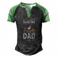 My Favorite Hunting Buddy Calls Me Dad Fathers Day Men's Henley Raglan T-Shirt Black Green