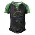 Fishing Reel Cool Godfather V2 Men's Henley Shirt Raglan Sleeve 3D Print T-shirt Black Green