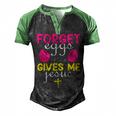 Forger Eggs Gives Me Jesus Funny Easter Day Men's Henley Shirt Raglan Sleeve 3D Print T-shirt Black Green