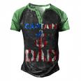 Funny Captain Dad Boat Owner American Flag 4Th Of July Men's Henley Shirt Raglan Sleeve 3D Print T-shirt Black Green