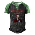 Funny Joe Biden Happy Easter Ugly Christmas Men's Henley Shirt Raglan Sleeve 3D Print T-shirt Black Green