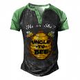 Gender Reveal He Or She Uncle To Bee Men's Henley Shirt Raglan Sleeve 3D Print T-shirt Black Green