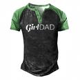 Girl Dad Outnumbered Tee Fathers Day From Wife Daughter Men's Henley Raglan T-Shirt Black Green