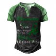 Glaucoma Dad Most People Never Meet Their Hero I Raised Mine Green Ribbon Glaucoma Glaucoma Awareness Men's Henley Shirt Raglan Sleeve 3D Print T-shirt Black Green