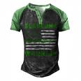 Glaucoma Warrior Usa Flag United States Flag Green Ribbon Glaucoma Glaucoma Awareness Men's Henley Shirt Raglan Sleeve 3D Print T-shirt Black Green