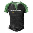 Government Very Bad Would Not Recommend Men's Henley Raglan T-Shirt Black Green
