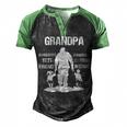 Grandpa Gift Grandpa Best Friend Best Partner In Crime Men's Henley Shirt Raglan Sleeve 3D Print T-shirt Black Green