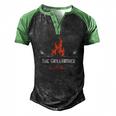 The Grill Father Bbq Fathers Day Men's Henley Raglan T-Shirt Black Green