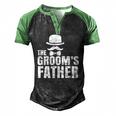 The Grooms Father Wedding Costume Father Of The Groom Men's Henley Raglan T-Shirt Black Green
