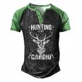 Hunting Deer Hunter Hunting Season Men's Henley Raglan T-Shirt Black Green