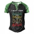 I Went From Dada To Daddy To Dad To Bruh Funny Fathers Day Men's Henley Shirt Raglan Sleeve 3D Print T-shirt Black Green