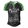 Im A Dad And Electrical Engineer Fathers Day & 4Th Of July Men's Henley Shirt Raglan Sleeve 3D Print T-shirt Black Green