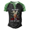 Joe Biden Merry Christmas Confused Easter Day Men's Henley Raglan T-Shirt Black Green