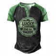 My Lucky Charms Call Me Daddy St Patricks Day Men's Henley Raglan T-Shirt Black Green