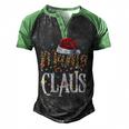 Mama Nana Claus Christmas Pajamas 505 Shirt Men's Henley Shirt Raglan Sleeve 3D Print T-shirt Black Green