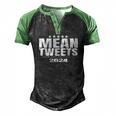 Womens Mean Tweets Mean Tweets 2024 4Th Of July V-Neck Men's Henley Raglan T-Shirt Black Green