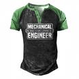 Mechanical Engineer Evil Genius Cleverly Men's Henley Raglan T-Shirt Black Green