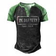 Mens 1 Battery Please Help Me Tshirt Funny Running On Empty 172 Trending Shirt Men's Henley Shirt Raglan Sleeve 3D Print T-shirt Black Green