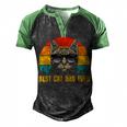 Mens Best Cat Dad Ever For Dad On Fathers Day Cat Daddy Men's Henley Shirt Raglan Sleeve 3D Print T-shirt Black Green