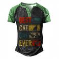 Mens Best Cat Dad Ever Funny Fathers Day Gifts 461 Trending Shirt Men's Henley Shirt Raglan Sleeve 3D Print T-shirt Black Green