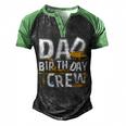 Mens Construction Dad Birthday Crew Party Worker Dad Men's Henley Shirt Raglan Sleeve 3D Print T-shirt Black Green