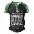 Mens Corned Beefcake Funny St Patricks Day 551 Trending Shirt Men's Henley Shirt Raglan Sleeve 3D Print T-shirt Black Green