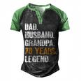 Mens Dad Husband Grandpa 70 Years Legend Birthday 70 Years Old Men's Henley Shirt Raglan Sleeve 3D Print T-shirt Black Green