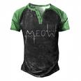 Meow Cat Shirt Meow Kitty Funny Cats Mom And Cat Dad 238 Trending Shirt Men's Henley Shirt Raglan Sleeve 3D Print T-shirt Black Green