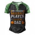 My Favorite Baseball Player Calls Me Dad 819 Trending Shirt Men's Henley Shirt Raglan Sleeve 3D Print T-shirt Black Green