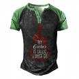 My Guitar Is Calling And I Must Go 525 Trending Shirt Men's Henley Shirt Raglan Sleeve 3D Print T-shirt Black Green