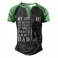 My Son Is Soldier Proud Military Dad 704 Shirt Men's Henley Shirt Raglan Sleeve 3D Print T-shirt Black Green