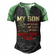 My Son Is Soldier Proud Military Dad 710 Shirt Men's Henley Shirt Raglan Sleeve 3D Print T-shirt Black Green